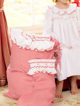 Nightingale Girls Dress Moonstone with Candy Cane Hand Smocking
