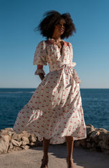Ada Lovelace Dress Mon Cherry Cotton with a La Mode Hand Smocking