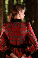 Victoria Woodhull Women's Dress Royal Stewart with with Nutcracker Hand Smocking