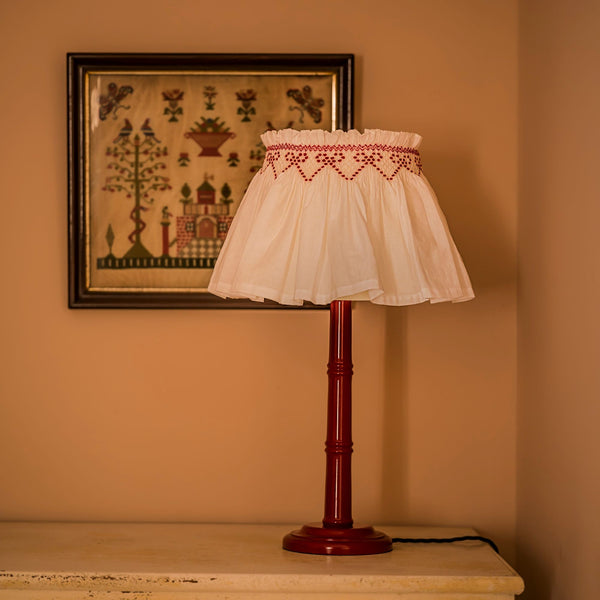 Edit58 x Smock London Elsie Lampshade Skirt Cross Hatch Cotton with Cr