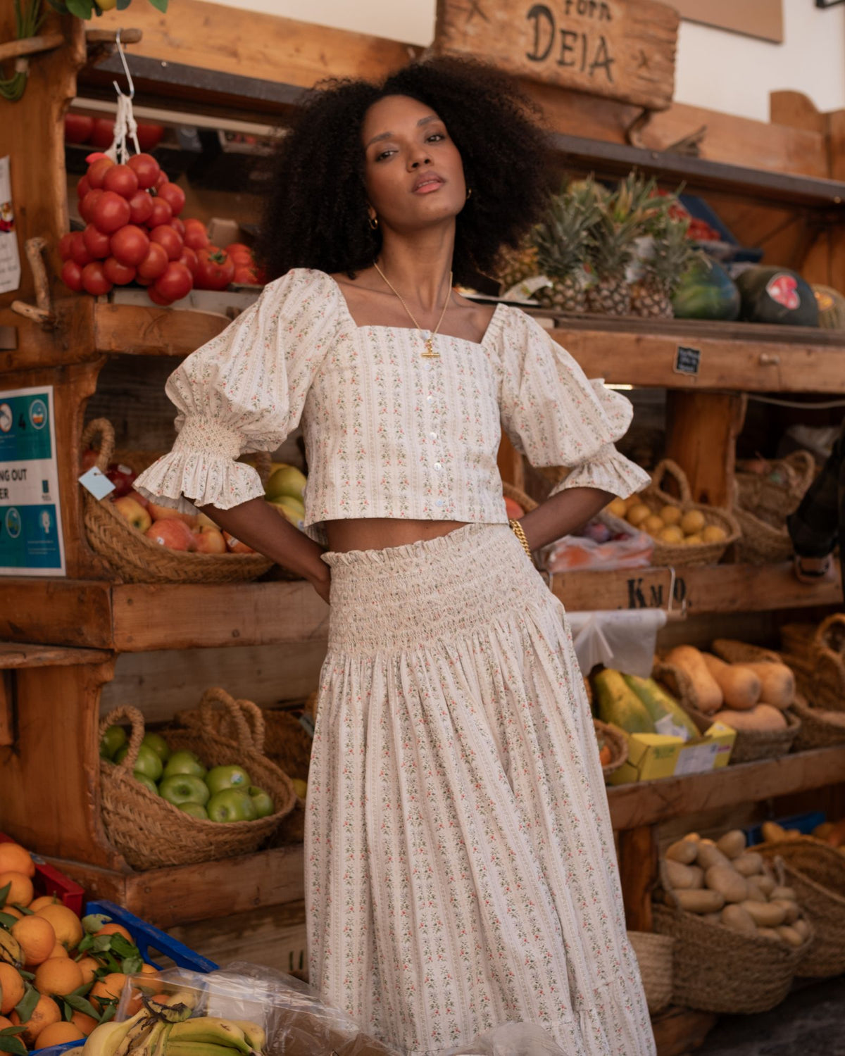 Sullivan Skirt Secret Garden Trellis Hand Smocking