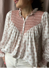 Rosa Parks Blouse Terracotta Paisley Brushed Cotton With Butterscotch Smocking Edition 6