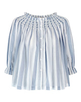 Cleopatra Blouse Maine Stripe with Seaside Hand Smocking Edition 39