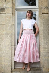 Sullivan Skirt Clubhouse Stripes with Sorbet Hand Smocking