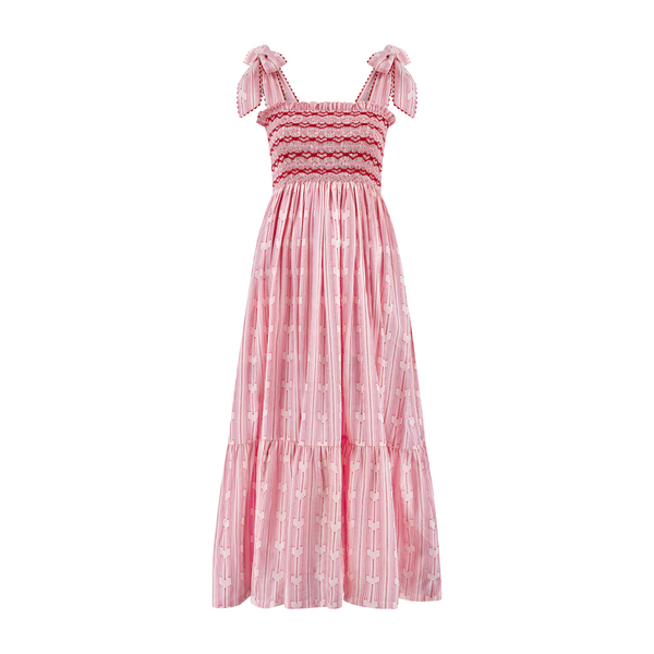 Grace Hopper Dress Love Heart Weave with I Heart You Hand Smocking