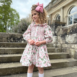 Blackwell Dress with Generous Gardener Hand Smocking made with Liberty Carline Rose