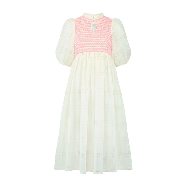 Margaret Graham Women's Dress Organza Clouds with Barbilicious Hand Smocking