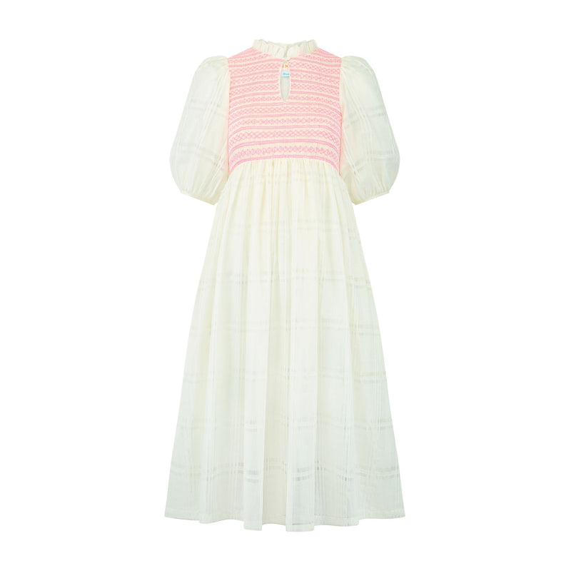 Margaret Graham Women's Dress Organza Clouds with Barbilicious Hand Smocking