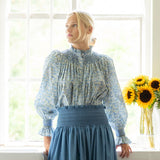 Scholl Blouse with Land and Sea Hand Smocking made with Liberty Poppies and Daisies Edition 50