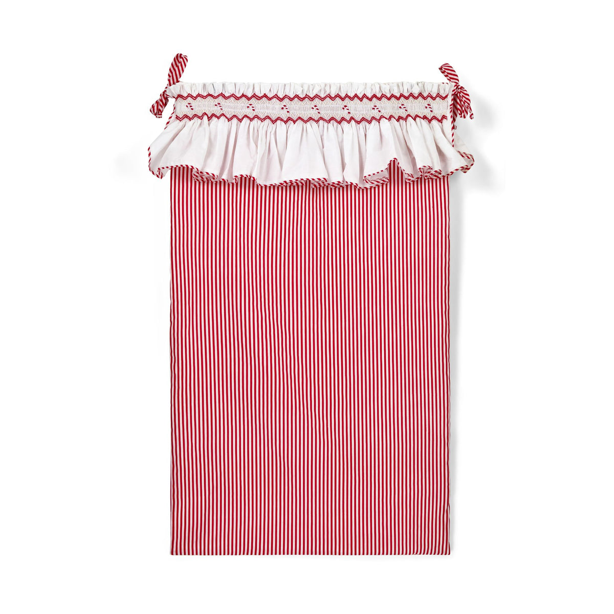Edit58 x Smock London Candy Cane Stripe Sack with Candy Cane Hand Smocking