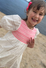 Margaret Graham Dress Organza Clouds with Barbilicious Hand Smocking