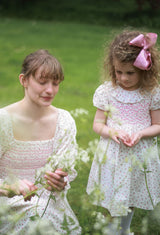 Katherine Johnson Dress Rosebud Plumetti with Vintage Rose Hand Smocking