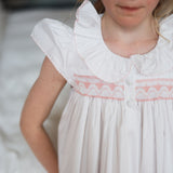 Nightingale Dress with Stacked Waves Seashell Hand Smocking