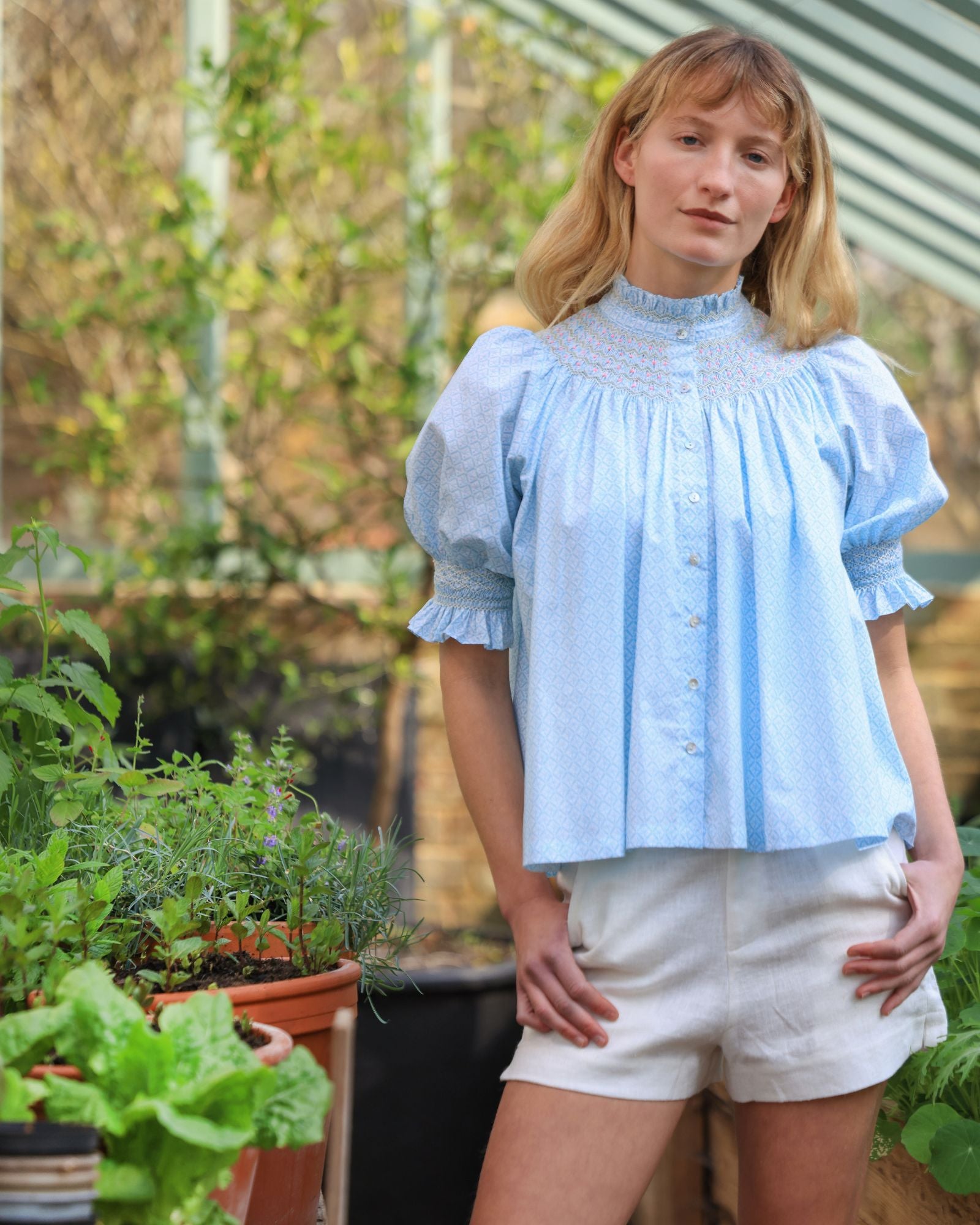 Scholl Blouse Tangier Trellis with Oasis Hand Smocking Edition 73