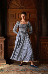 Trudy Ederle Dress Goodie-Two-Shoes Gingham with Blackberry Hand Smocking