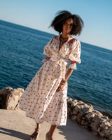 Ada Lovelace Dress Mon Cherry Cotton with a La Mode Hand Smocking