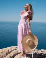 Rachel Carson Dress Candyfloss Gingham with Cocoloco hand Smocking