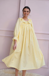Nightingale Women's Dress Primrose Gingham with Daffodil Hand Smocking