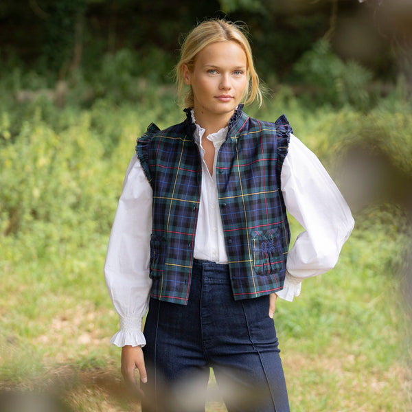 C J Walker Waistcoat Mclaren Tartan with Loch Ness Hand Smocking Edition 6