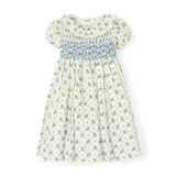 Katherine Johnson Dress Brunnera Blooms with Forget Me Not Hand Smocking