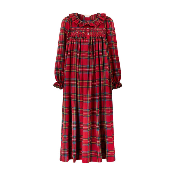 Nightingale Women's Dress Highland Tartan with Hearts of Gold Hand Smocking