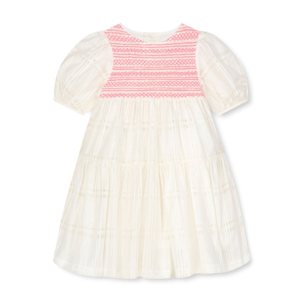Margaret Graham Dress Organza Clouds with Barbilicious Hand Smocking