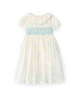 Katherine Johnson Dress Pastel Plumetti with Baby Blue Hand Smocking