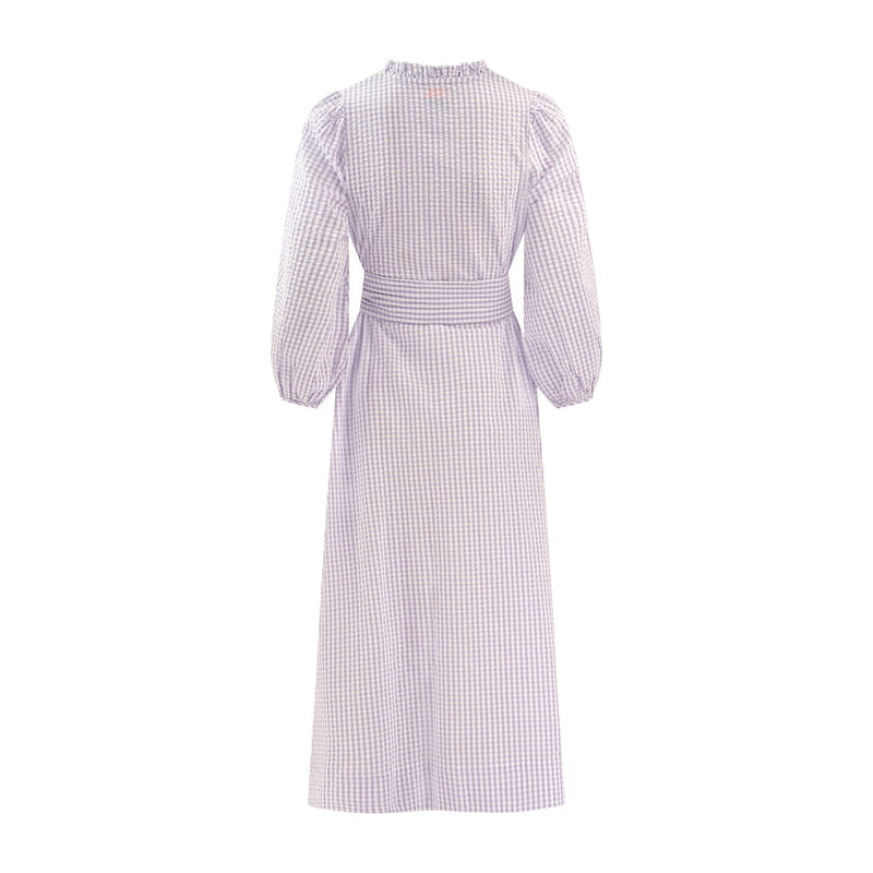 Junko Tabei Dress Lavender Haze with Lemon Sprinkles Hand Smocking