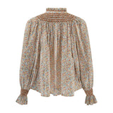 Scholl Blouse with Hazelnut Hand Smocking made with Liberty Ava Edition 51