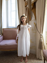 Memo Press x Smock London Girls Nightingale Dress with Climbing Rose Hand Smocking