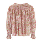 Cleopatra Blouse with Hedgerow Haze Hand Smocking made with Liberty Poppies and Daisies Edition 30