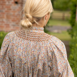Scholl Blouse with Hazelnut Hand Smocking made with Liberty Ava Edition 51