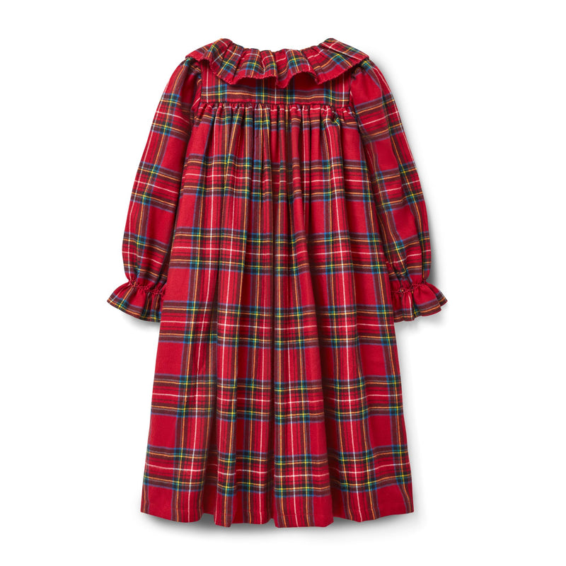 Nightingale Girl's Dress Highland Tartan with Hearts of Gold Hand Smocking