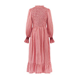 Emmeline Pankhurst Women's Dress Mulberry Trellis with Diamonds and Rubies Hand Smocking