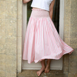 Sullivan Skirt Clubhouse Stripes with Sorbet Hand Smocking