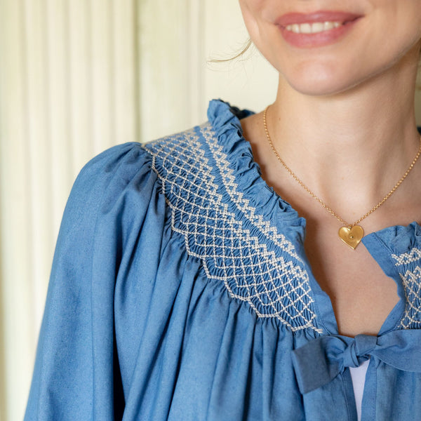 Cleopatra Jacket Chambray with Vanilla Hand Smocking Edition 2