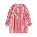 Margaret Thatcher Dress Mulberry Trellis with Diamonds and Rubies Hand Smocking