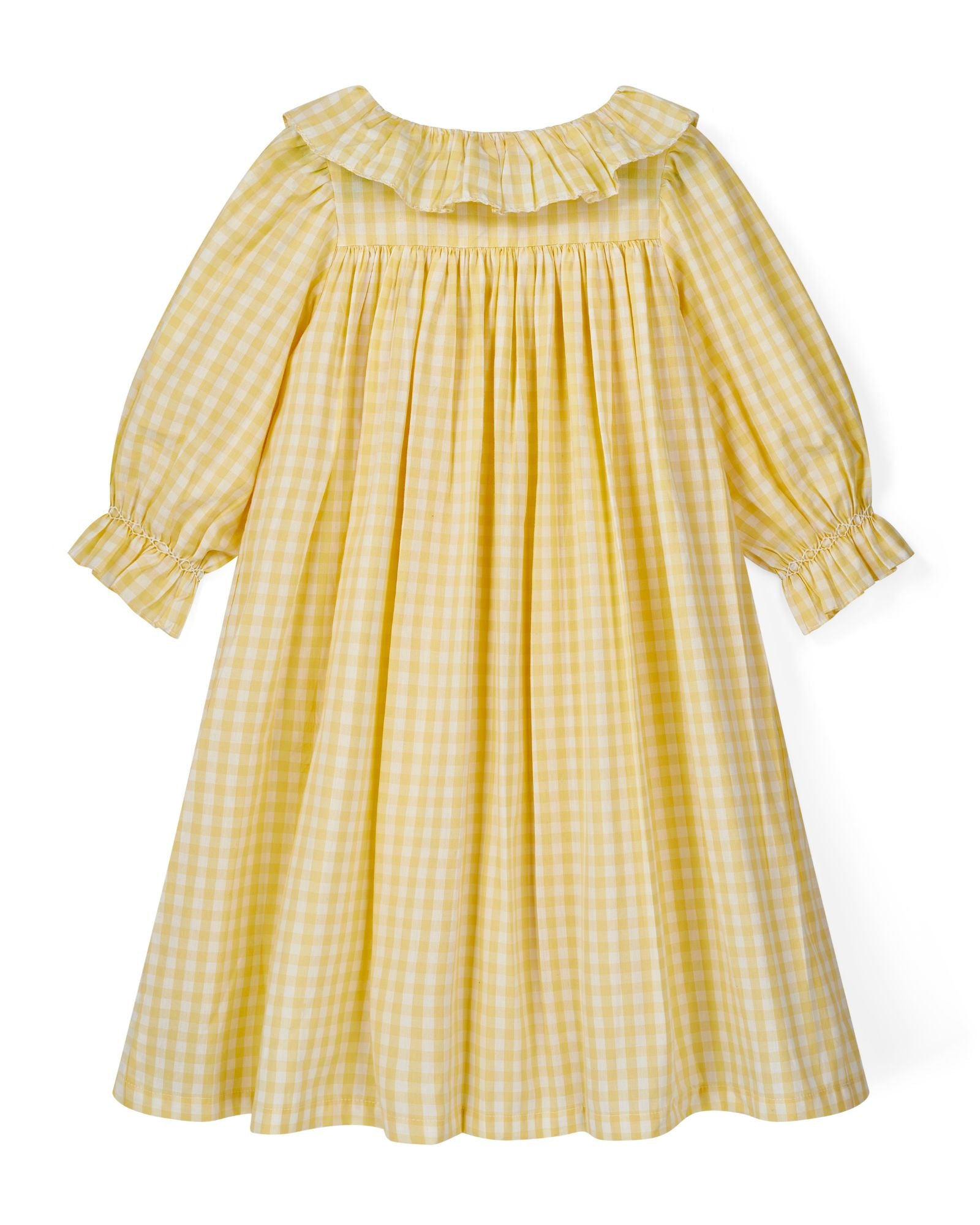 Nightingale Girl's Dress Primrose Gingham with Daffodil Hand Smocking