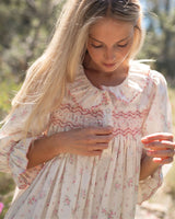 Nightingale Women's Dress Rosebud Chintz with Peony Hand Smocking