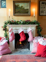 Edit58 x Smock London Candy Cane Stripe Sack with Candy Cane Hand Smocking