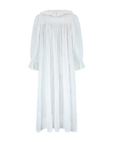 Nightingale Women's Dress Cloud Puff Plumetti with Ivory Hand Smocking