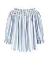 Cleopatra Blouse Maine Stripe with Seaside Hand Smocking Edition 39