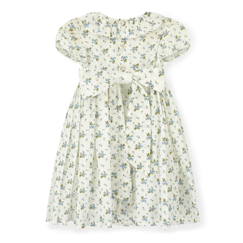 Katherine Johnson Dress Brunnera Blooms with Forget Me Not Hand Smocking