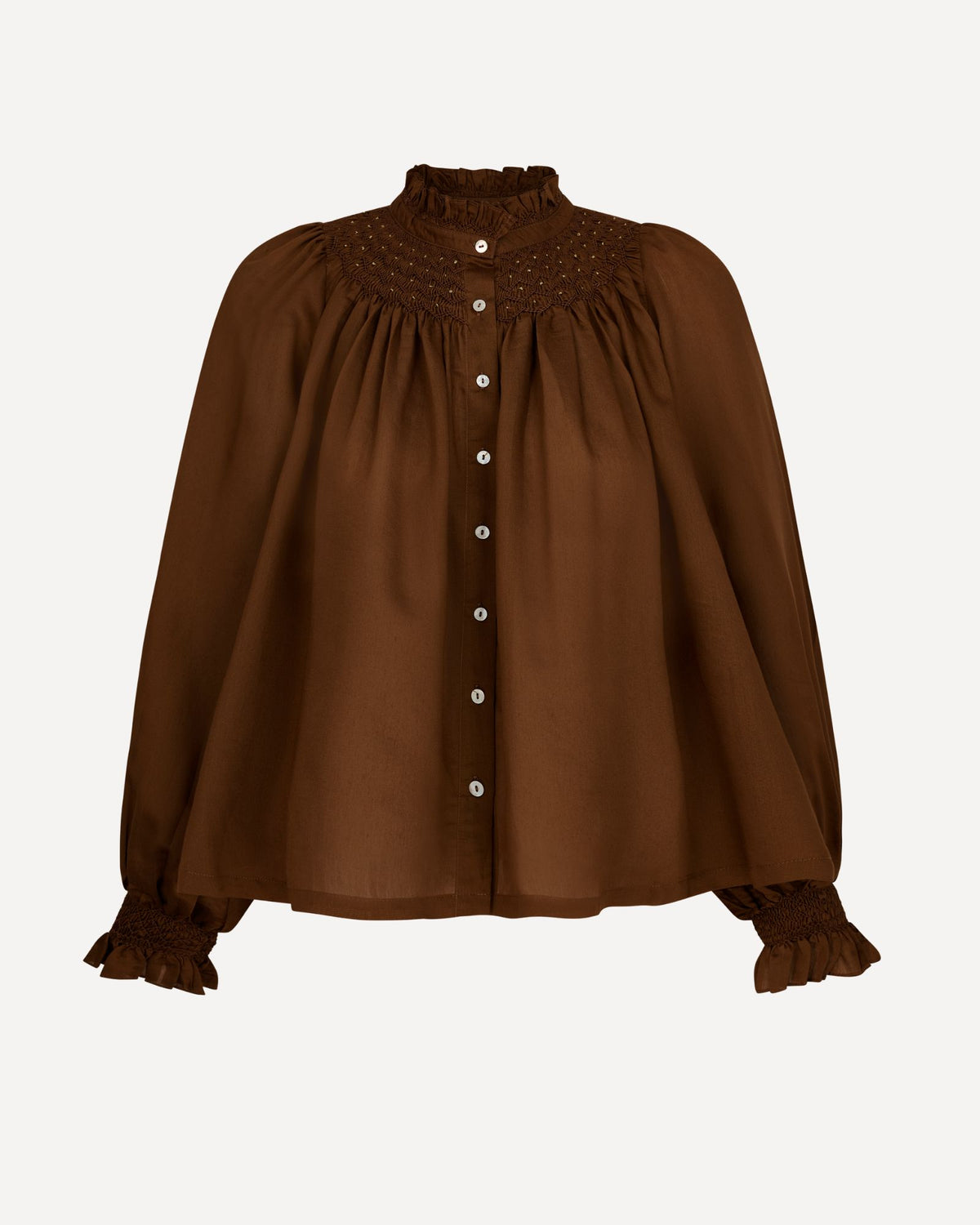 Scholl Blouse Chocolate Silk Cotton Edition 61