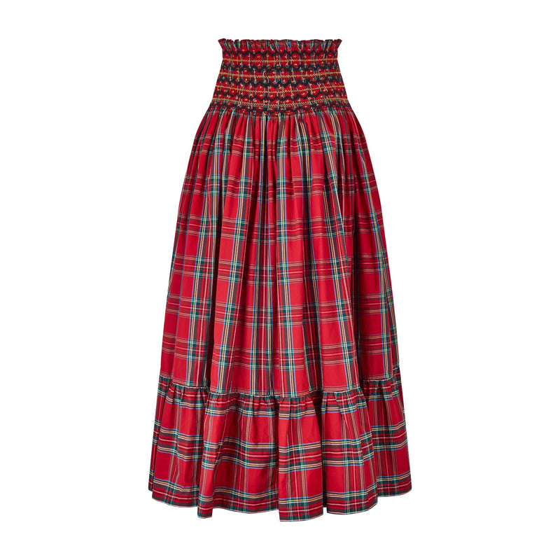 Mary Seacole Women's Skirt Royal Stewart with Nutcracker Hand smocking