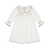 Nightingale Girls Dress Moonstone with Candy Cane Hand Smocking