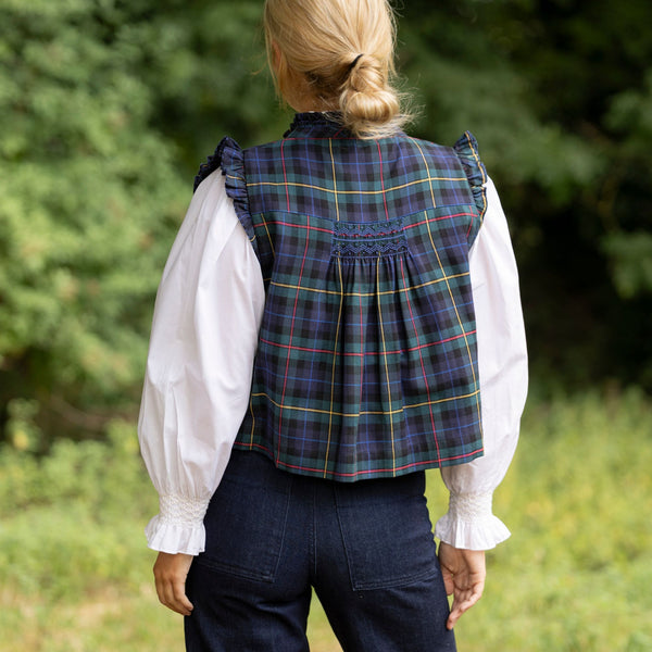 C J Walker Waistcoat Mclaren Tartan with Loch Ness Hand Smocking Edition 6