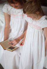 Nightingale Dress with Stacked Waves Seashell Hand Smocking