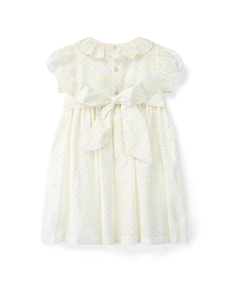 Katherine Johnson Dress Pastel Plumetti with Baby Blue Hand Smocking