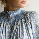 Scholl Blouse with Land and Sea Hand Smocking made with Liberty Poppies and Daisies Edition 50
